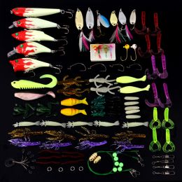 Wholesale lures set 100 piece bait fishing lure freshwater halleluyah bionic sequins soft gear accessories