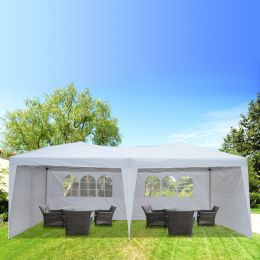 20''x10''(3 x 6m) Two Windows Practical Waterproof Folding Tent White XH