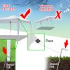 20''x10''(3 x 6m) Two Windows Practical Waterproof Folding Tent White XH