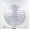 8 Inches 5 Pcs Silver Chinese Style Paper Lantern Blank Decorative Hanging Lanterns for Garden Party Wedding Lampshade