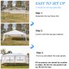 US Stock 3 x 6m Four Sides Waterproof Tent with Spiral Tubes White