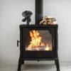 Heat Powered Stove Fan Aluminum Silent Eco Fan For Wood Log Burner Fireplace Warm Air Fan For Winter