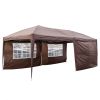3 x 6m Two Windows Practical Waterproof Folding Tent Dark Coffee Folding Tent