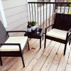 Lawn Backyard Patio Wicker Rattan Furniture 3 Pieces Set With Cushion