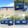 20''x10''(3 x 6m) Four Windows Practical Waterproof Folding Tent Blue XH