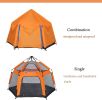 3-4 Person Camping Instant Pop-up Tent, Sun Shelter Waterproof Double Layer 4 Seasons Lightweight Tent for Hiking, Fishing, Beach