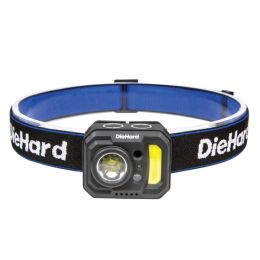 DieHard 41-6642 375-Lumen Water-Resistant Motion-Activated Rechargeable COB LED Headlamp