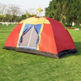 Bosonshop Outdoor 8 Person Camping Tent Easy Set Up Party Large Tent for Traveling Hiking With Portable Bag;  Blue (Color: Red)