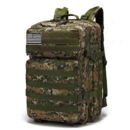 Military 3P Tactical 45L Backpack | Army 3 Day Assault Pack | Molle Bag Rucksack | Range Bag (Color: ACU Camo)